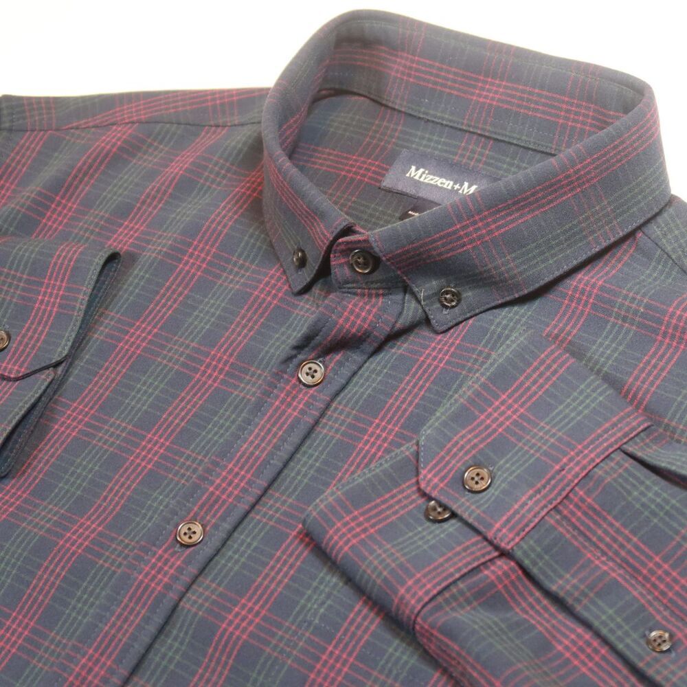 Mizzen Main Xl Trim Mens Button Up Shirt Long Sleeve Preppy Casual Collared